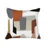Homezia 18" X 18" Black And Grey Abstract Zippered Handmade Polyester Throw Pillow Cover