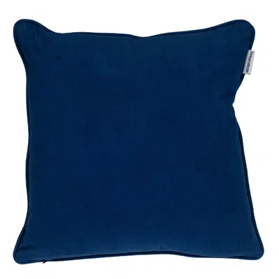 Homezia 18" X 18" Blue 100% Cotton Geometric Zippered Pillow
