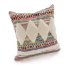 Homezia 18" X 18" Blue And White Diamond Cotton Zippered Pillow