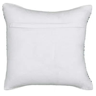 Homezia 18" X 18" Blue White And Gray 100% Cotton Chevron Zippered Pillow