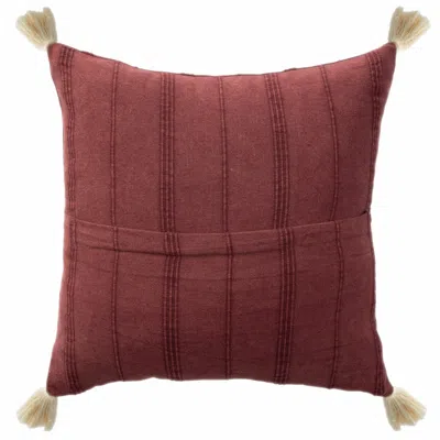 Homezia 18" X 18" Burdy 100% Cotton Zippered Pillow