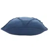 Homezia 18" X 18" Cobalt Blue 100% Cotton Zippered Pillow