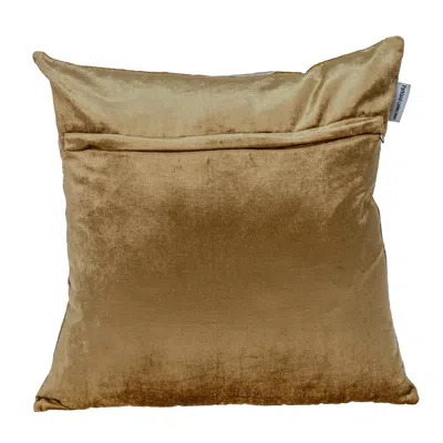 Homezia 18 X 18 Gold Abstract Velvet Throw Pillow