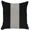 Homezia 18" X 18" Grey And Black Geometric Zippered Handmade Polyester Throw Pillow Cover