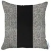 Homezia 18" X 18" Grey And Black Geometric Zippered Handmade Polyester Throw Pillow Cover