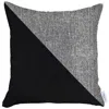 Homezia 18" X 18" Grey And Black Geometric Zippered Handmade Polyester Throw Pillow Cover