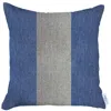 Homezia 18" X 18" Grey And Blue Geometric Zippered Handmade Polyester Throw Pillow Cover