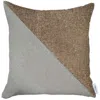 Homezia 18" X 18" Ivory And Brown Geometric Zippered Handmade Polyester Throw Pillow Cover