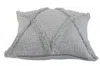 Homezia 18" X 18" Light Gray 100% Cotton Geometric Zippered Pillow