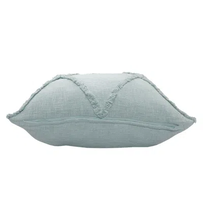 Homezia 18" X 18" Palladian Blue 100% Cotton Zippered Pillow