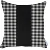 Homezia 18" X 18" White And Black Houndstooth Zippered Handmade Polyester Throw Pillow Cover