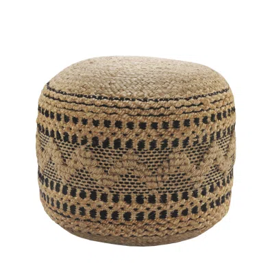 Homezia 18" X 18" X 14" " Tan Pouff