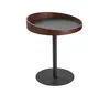 Homezia 18" X 18" X 20-21.5" Black End Table