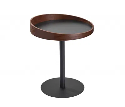 Homezia 18" X 18" X 20-21.5" Black End Table