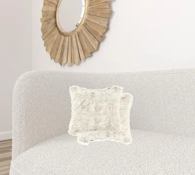 Homezia 18" X 18" X 5" Gradient Tan Faux Pillow 2 Pack