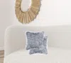 Homezia 18" X 18" X 5" Grey Faux Fur Pillow 2 Pack