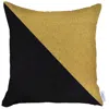 Homezia 18" X 18" Yellow And Black Geometric Zippered Handmade Polyester Throw Pillow Cover