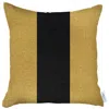 Homezia 18" X 18" Yellow And Black Geometric Zippered Handmade Polyester Throw Pillow Cover