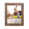 Homezia 18" X 24" Rustic Farmhouse Espresso Wood Frame