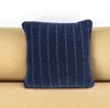 Homezia 18" X 5" X 18" Transitional Blue Pillow Cover With Poly Insert