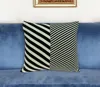 Homezia 18" X 5" X 18" Transitional White & Black Pillow Cover With Poly Insert