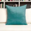 Homezia 18" X 7" X 18" Transitional Aqua Solid Pillow Cover With Poly Insert
