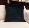 Homezia 18" X 7" X 18" Transitional Black Solid Pillow Cover With Poly Insert