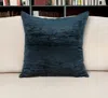 Homezia 18" X 7" X 18" Transitional Dark Blue Solid Pillow Cover With Poly Insert