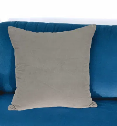 Homezia 18" X 7" X 18" Transitional Gray Solid Pillow Cover With Poly Insert