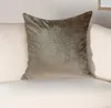Homezia 18" X 7" X 18" Transitional Taupe Solid Pillow Cover With Poly Insert