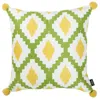 Homezia 18" Yellow And White Throw Pillow Cover