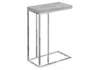 Homezia 18.25" X 10.25" X 25.25" Grey Particle Board Metal Accent Table