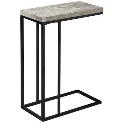 Homezia 18.25" X 10.25" X 25.25" Greyblack Particle Board Metal Accent Table