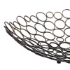 Homezia 18.5 X 18.5 X 4.5 Bronze Decorative Metal Tray In Multi