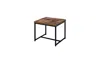 Homezia 19" Black And Brown Oak Manufactured Wood And Metal End Table