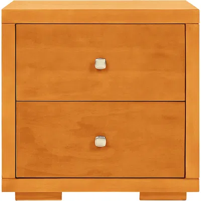 Homezia 19" Cherry Two Drawer Nightstand