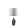 Homezia 19" Chrome And Faceted Crystal Urn Table Lamp With White Drum Shade
