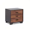 Homezia 19" Espresso Three Drawers Nightstand