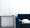 Homezia 19" Gold Modern Swirl Metal And Acrylic Led Table Lamp