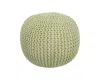 Homezia 19" Green Round Pouf Ottoman