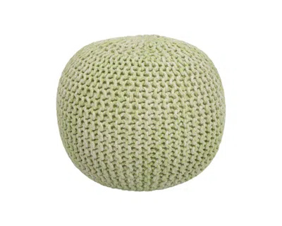 Homezia 19" Green Round Pouf Ottoman