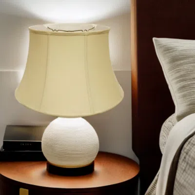 Homezia 19" Pale Brown Drum Linen Lampshade
