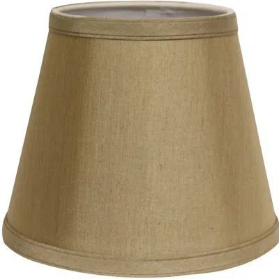 Homezia 19" Pale Brown Empire Slanted No Slub Lampshade In Green