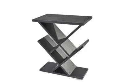 Homezia 19" X 12" X 21.5" Black Accent Table