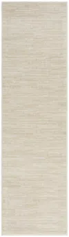 Homezia 2' X 6' Ivory And Beige Non Skid Indoor Outdoor Runner Rug