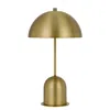 Homezia 20" Antiqued Brass Metal Desk Table Lamp With Antiqued Brass Dome Shade