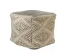 Homezia 20" Beige 100% Cotton Ottoman