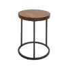 Homezia 20" Black And Gray Manufactured Wood Square End Table