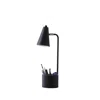 Homezia 20" Black Desk Table Lamp With Black Cone Shade