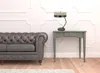 Homezia 20" Black Metal Two Light Desk Usb Table Lamp With Beige Drum Shade